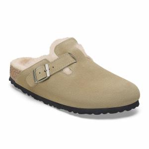 Boston Shearling Suede Leather Clogs-