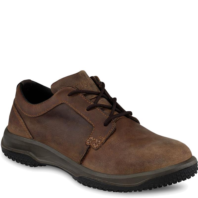 Men's WORX Brown Oxford Shoes 